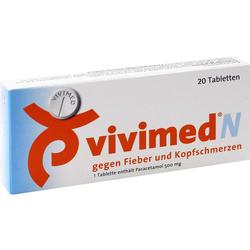 Eine Packung Vivimed N Tabletten gegen Fieber und Kopfschmerzen.