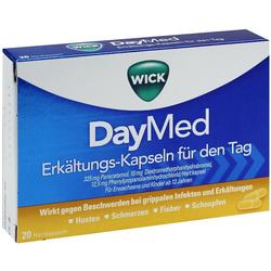 Eine Packung Erkältungskapseln gegen Husten und Fieber.